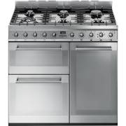 Smeg SY93 - 90cm Symphony Dual Fuel Range Cooker - Stainless Steel