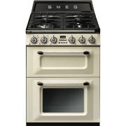 Smeg TR62P - 60cm Victoria Aesthetic Dual Fuel Range Cooker - Cream