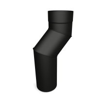 5″ Adjustable One Piece Offset Matt Black Flue Pipe 