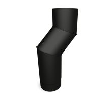 5″ One Piece Offset with Door Matt Black Flue Pipe 