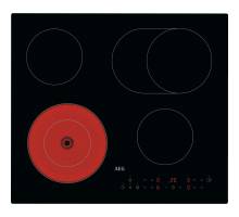 AEG HRX64360C ceramic hob front view showing four-zone layout