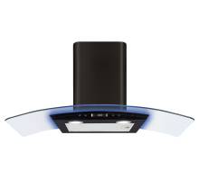 CDA EKP90BL Curved Glass Cooker Hood with Edge Lighting