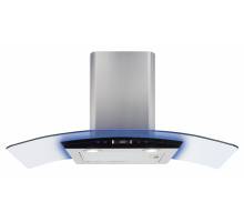 CDA EKP90SS Curved Glass Cooker Hood with Edge Lighting 