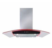 CDA EKPK90SS Curved Glass Island Hood with LED Edge Lighting 