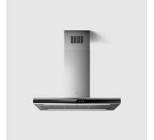 Elica Adele 90cm Island Cooker Hood - Black & Stainless Steel 