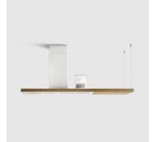 Elica Bio 90cm Island Cooker Hood - White & Oak