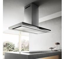 Elica Meteorite 120cm Island Cooker Hood - Stainless Steel & Black