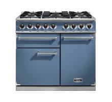 Falcon F1000DXDFCANM - 1000 Deluxe Dual Fuel China Blue Nickel Range Cooker 98620