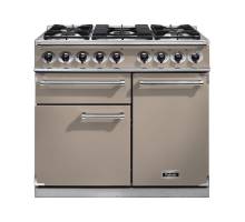 Falcon F1000DXDFFNNM - 1000 Deluxe Dual Fuel Fawn Nickel Range Cooker 115360