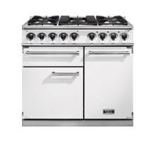 Falcon F1000DXDFWHNM - 1000 Deluxe Dual Fuel White Nickel Range Cooker 98650