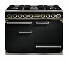 Falcon F1092DXDFBLBM - 1092 Deluxe Dual Fuel Black Brass Range Cooker 76810