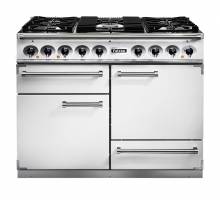 Falcon F1092DXDFWHNM - 1092 Deluxe Dual Fuel White Nickel Range Cooker 82300