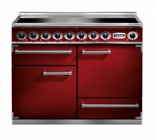 Falcon F1092DXEIRDN-EU - 1092 Deluxe Electric Induction Cherry Red Nickel Range Cooker 87060