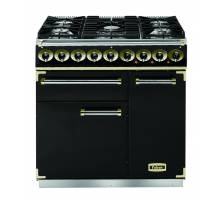 Falcon F900DXDFBLBM 900 De Luxe Dual Fuel Black Brass Range Cooker 77010