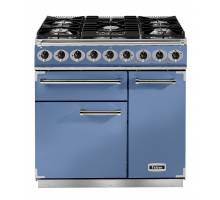 Falcon F900DXDFCANM - 900 De Luxe Dual Fuel China Blue Nickel Range Cooker 80850