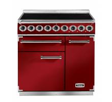 Falcon F900DXEIRDN-EU - 900 De Luxe Induction Cherry Red Nickel Range Cooker 85600