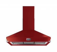 Falcon FHDSE1092RDN - 1092 Super Extract Cherry Red Nickel Chimney Hood 90870