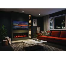 Fire FX Atmos 135R wide electric fire installed in media wall