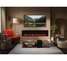 Fire FX Atmos 195R ultra-wide electric fire in large media wall