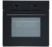 Front View of the Cata CUL57MMBK.1 Single Fan Oven in Black