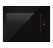 Front view of Culina UB45CM31BK 45cm built-in combi microwave oven in black glass with LED touch controls