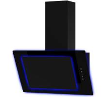 Front view of Culina UBAHALO6 60cm angled glass cooker hood with halo LED lighting