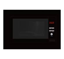 Front view of Culina UBMICL20BK.1 built-in microwave in black with LED display and push-button controls