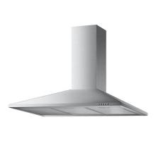 Front view of Culina UBSCH90SS.1 90cm stainless steel chimney cooker hood with push button controls
