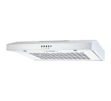 Front view of Culina UBSVH60SS 60cm visor cooker hood in stainless steel with push button controls