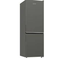 Front view of Indesit INK21411G4UK 6040 no frost fridge freezer in silver finish