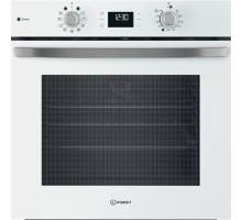 Front view of Indesit IO258HSWUK built-in single oven in white finish