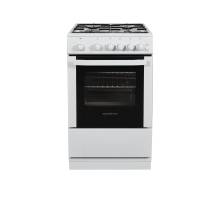 Front view of NordMende CSG52LPGWH 50cm LPG gas cooker in white