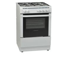 Front view of NordMende CSG63LPGWH 60cm LPG gas cooker in white