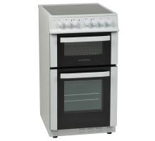 Front view of NordMende CTEC51WH freestanding electric cooker in black