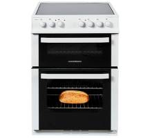 Front view of NordMende CTEC61WH electric cooker in white