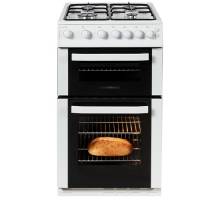 Front view of NordMende CTG51WH 50cm gas cooker in white