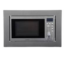 Front view of NordMende NM825BIX built-in microwave in stainless steel finish