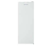Front view of NordMende RTF248WH tall freezer in white