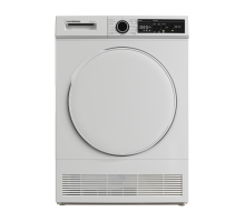 Front view of NordMende TDC81WH 8kg condenser dryer in white