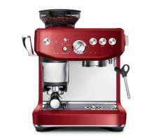 Front view of Sage Barista Express Impress in Red Velvet Cake finish