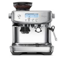 Front view of Sage Barista Pro™ espresso machine in brushed stainless steel