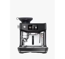 Front view of Sage Oracle Jet espresso machine in black truffle