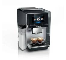 Front view of Siemens TQ717GB3 Bean to Cup Coffee Machine in stainless steel finish