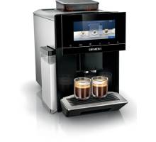 Front view of Siemens TQ903GB9 Bean to Cup Coffee Machine in black