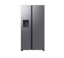 Front view of the Samsung RS70F64KETEU 91cm Side by Side American Fridge Freezer - Silver