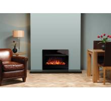 Gazco Riva2 670 Electric Designio2 Steel Fire - Black Glass