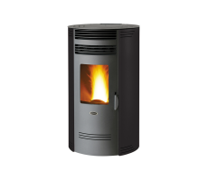 Henley Bio 80Q Pellet Stove - Black Round