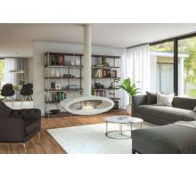 Henley Budapest White Bioethanol Ceiling Fireplace with floating effect