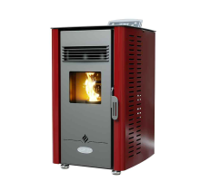 Henley Elm 4 Pellet Stove - Red