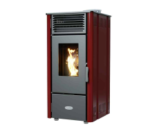 Henley Elm 8 Pellet Stove - Red